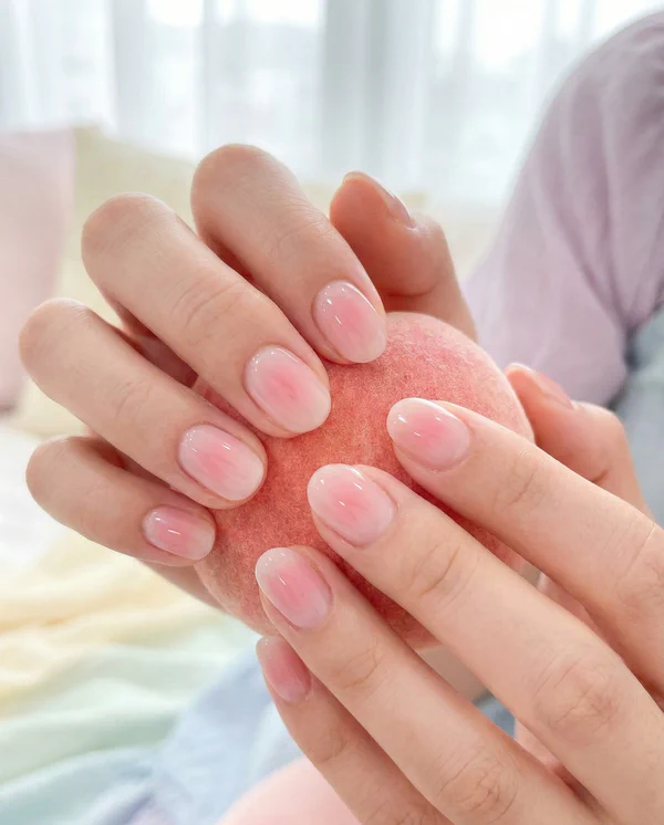 韓系腮紅指甲 - 純慾透亮